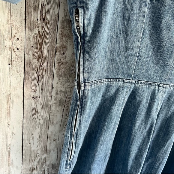 Le Jean Tallulah Body-con Denim Midi Dress Large - Picture 9 of 9